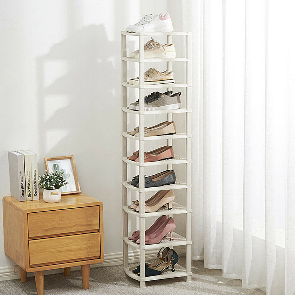 10 Tier Shoe Cabinet Storage Shelf Organiser Rack Stand Unit Shelving Holder