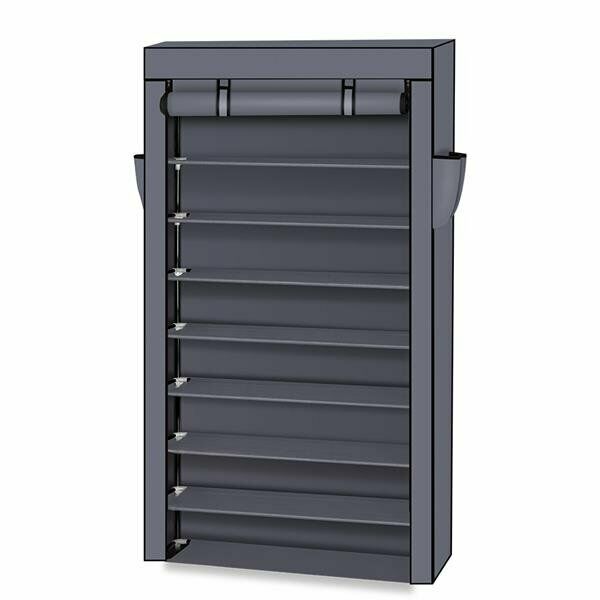 60 SHOE RACK 10 TIER STORAGE ORGANISER STAND SHELF PAIRS TRAINERS COMPACT SPACE
