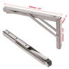 2pcs Folding Shelf Brackets, Heavy Duty, Stainless Steel Foldable Table Hinge UK