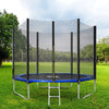 6FT 8FT 10FT 12FT 14FT Outdoor Garden Trampoline W/ Safety Net Enclosure Ladder