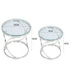 Tempered Glass Tea Coffee Table Side Small End Stand Teapoy Desk Metal Pedestal