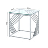 Tempered Glass Tea Coffee Table Side Small End Stand Teapoy Desk Metal Pedestal
