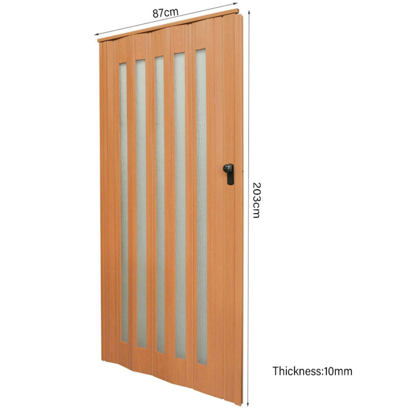 6/10mm PVC Folding Doors Concertina Accordion LivingRoom Sliding Divider H203cm