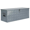 Aluminium Storage Box Silver Lockable Trailer Box Tool Box Organizer Chest