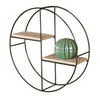 Retro Wall Storage Unit Metal Wood Industrial Style Shelves Vintage Shelf Rack