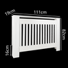 White Radiator Cover Cabinet Small Large Modern MDF Slat Wood Grill Furniture