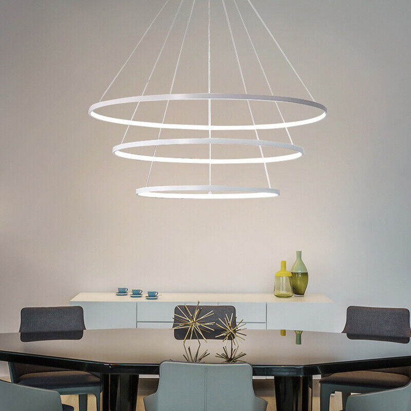 LED Pendant Light Ring Adjustable Lamp Ceiling Lights Decor Lighting Variable