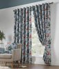 SALE Floral Curtains Eyelet Ring Top/Taped Top Pencil Pleat Lined Curtain Pair