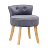 Soft Dressing Table Chair Vanity Makeup Stool Dining Seat Pouffe with Wood Legs