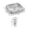 Marble Stone Look Wash Basin Ceramic Vessel Bathroom Sink Porcelain AboveCounter