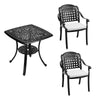 Garden Outdoor Patio Cast Alu Furniture Sets Square Table & 2/4 Chairs W/Cushion