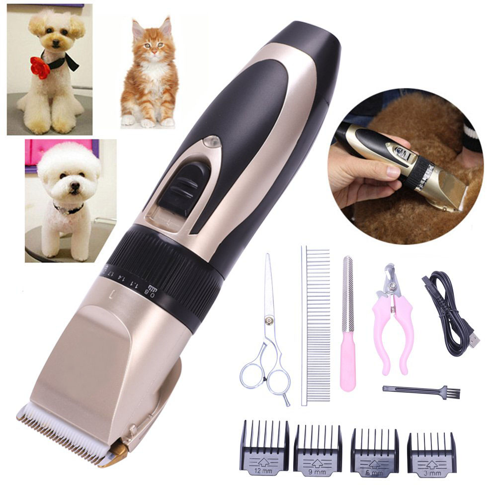 Electric Pet Dog Grooming Clippers,Cordless Pet Hair Shaver,Grooming Trimmer Kit