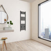 Bathroom Radiator Heated Flat Panel Straight White Black Anthracite Chrome