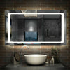 Illuminated Bathroom Mirror with Demister Over Bathroom Sink White LED Light