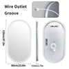 Oval Dimmable LED Backlit Bathroom Mirror Energy Saving Defog Wall Vanity Mirror