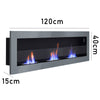 Bio Ethanol Fireplace Wall Mounted/Insert Hanging Bioethanol Glass Front Heating