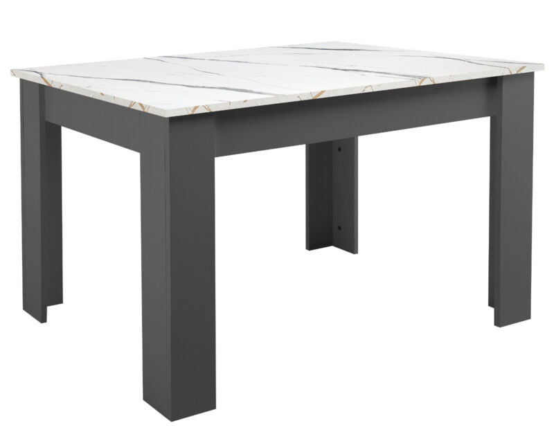 Dining Table and Chairs 4/6 Set Pu Leather Seat Dining Kitchen Room Furniture