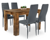 Dining Table and Chairs 4/6 Set Pu Leather Seat Dining Kitchen Room Furniture