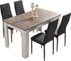 Dining Table and Chairs 4/6 Set Pu Leather Seat Dining Kitchen Room Furniture