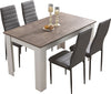 Dining Table and Chairs 4/6 Set Pu Leather Seat Dining Kitchen Room Furniture