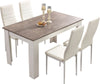 Dining Table and Chairs 4/6 Set Pu Leather Seat Dining Kitchen Room Furniture
