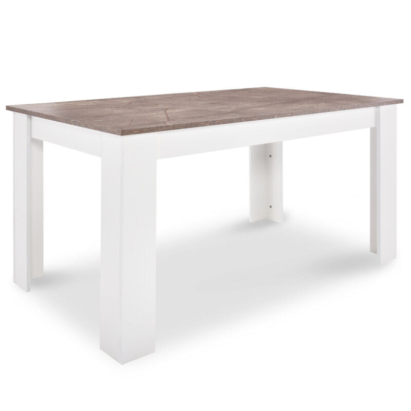 Wooden Dining Table and Chairs 4 / 6 Set Pu Leather Seat Kitchen Room Furniture