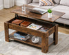 Coffee Table With Storage Lift Top Up Drawer Shelf Wooden Living Room Furniture