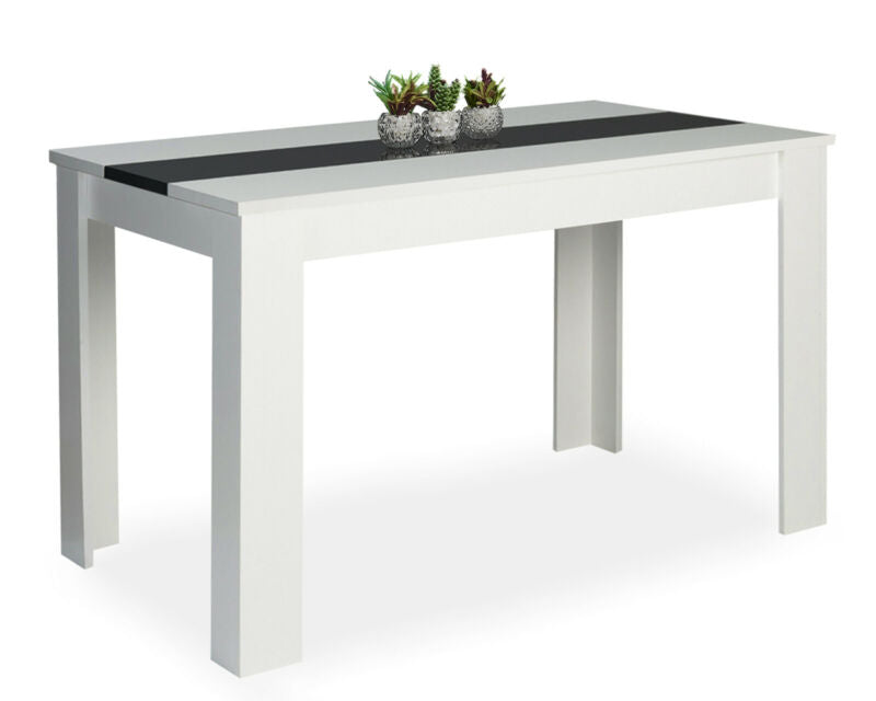 Wooden Dining Table and Chairs 4 / 6 Set Pu Leather Seat Kitchen Room Furniture