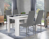 Wooden Dining Table and Chairs 4 / 6 Set Pu Leather Seat Kitchen Room Furniture