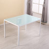 Rectangle White/Black Tempered Glass Dining Table 120/140cm Dinner Table Modern