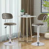 2X Rattan PU Bar Stools Breakfast Bar Chair Kitchen Stool Swivel Barstool