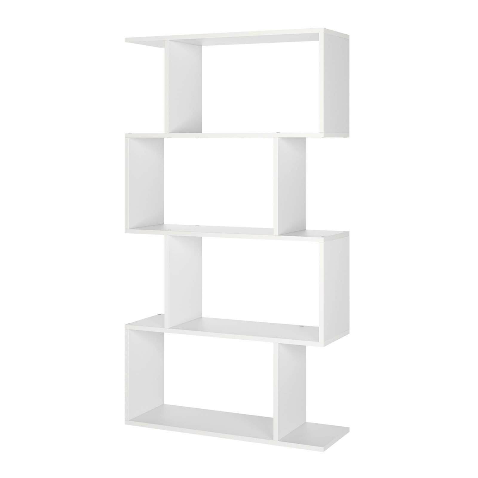 White freestanding store shelf unit