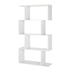 White Bookcase S Shaped Bookcase Freestanding Display Stand Modern Shelving Unit