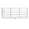 3-12FT Half Mesh Galvanised Field Farm Entrance Security Gate Dog Lamb Pathway
