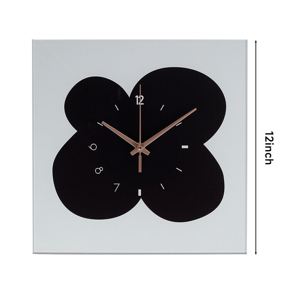 Wall Clock Illuminated / Solid Numerals Silent Retro Chic Decor 12-13inch Clocks