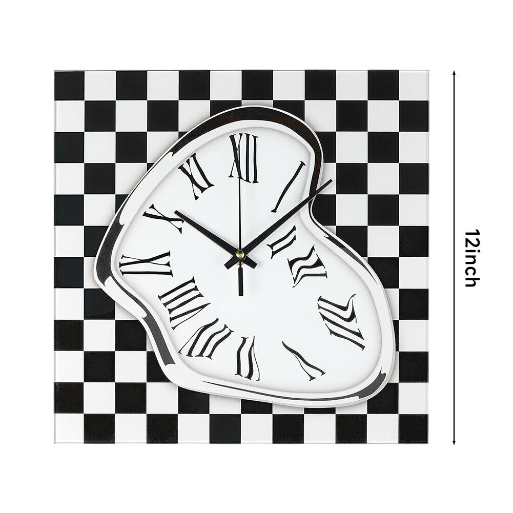 Wall Clock Illuminated / Solid Numerals Silent Retro Chic Decor 12-13inch Clocks