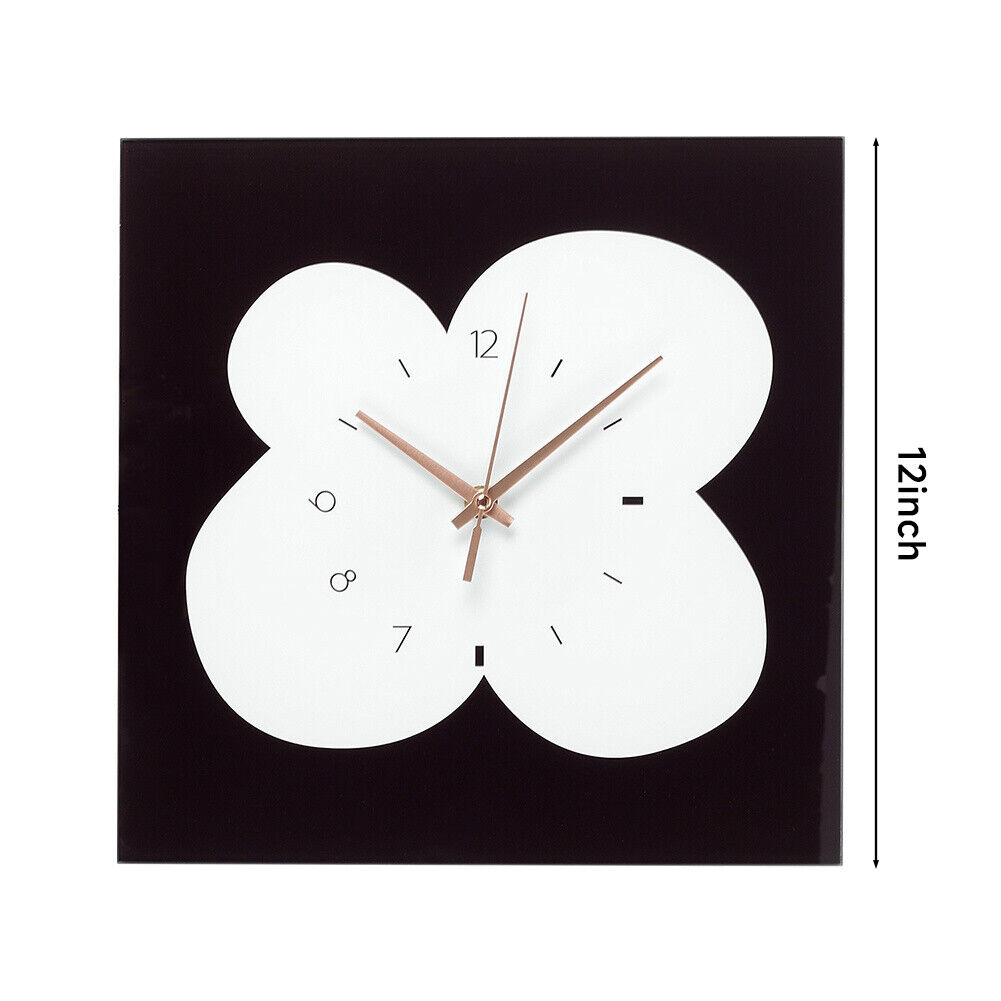 Wall Clock Illuminated / Solid Numerals Silent Retro Chic Decor 12-13inch Clocks