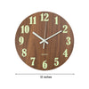 Wall Clock Illuminated / Solid Numerals Silent Retro Chic Decor 12-13inch Clocks