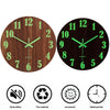 Wall Clock Illuminated / Solid Numerals Silent Retro Chic Decor 12-13inch Clocks