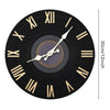 Wall Clock Illuminated / Solid Numerals Silent Retro Chic Decor 12-13inch Clocks