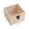 Natural Finish Wooden Chest Storage Box Memory Keepsake Box DIY Hinged Glass Lid