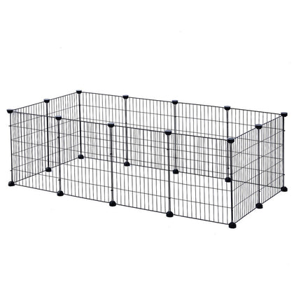 12/24/36 Panels Pet Cage Metal Playpen Dog Cat Rabbit Play Pen Wire Run Fence UK