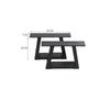 2 Industrial Metal Table Legs Trapezium Steel Frame Bench Dining Table Desk Base