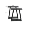 2 Industrial Metal Table Legs Trapezium Steel Frame Bench Dining Table Desk Base