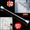Telescopic Shower Curtain Rail Extendable Pole Bathroom Door Window Wardrobe Rod