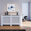 Radiator Cover White Unfinished Modern Traditional Wood Grill Cabinet Shelf MDF