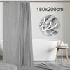 Modern Waterproof Geometric Bathroom Shower Curtain With Hooks Long 180 x 200cm