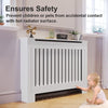Radiator Cover White Unfinished Modern Traditional Wood Grill Cabinet Shelf MDF