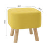 Linen Fabric Upholstered Pouffe Footstool Low Bench Stool FootRest Stool Hallway