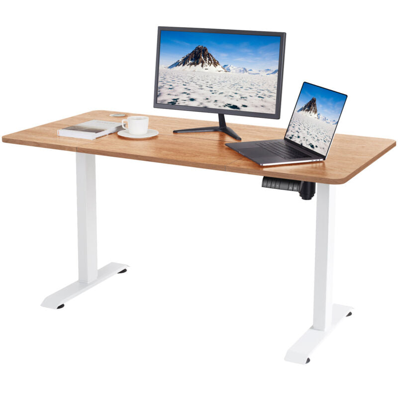 Flamaker 140x70 cm Electric Standing Desk Height Adjustable Computer Desk